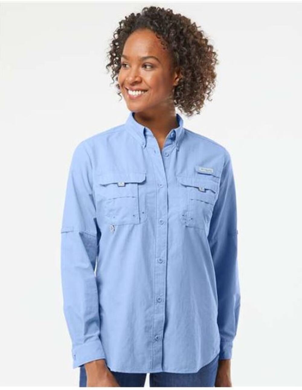 Columbia PFG Bahama Womens 2X Blue UPF 50 Fishing Shirt NWT